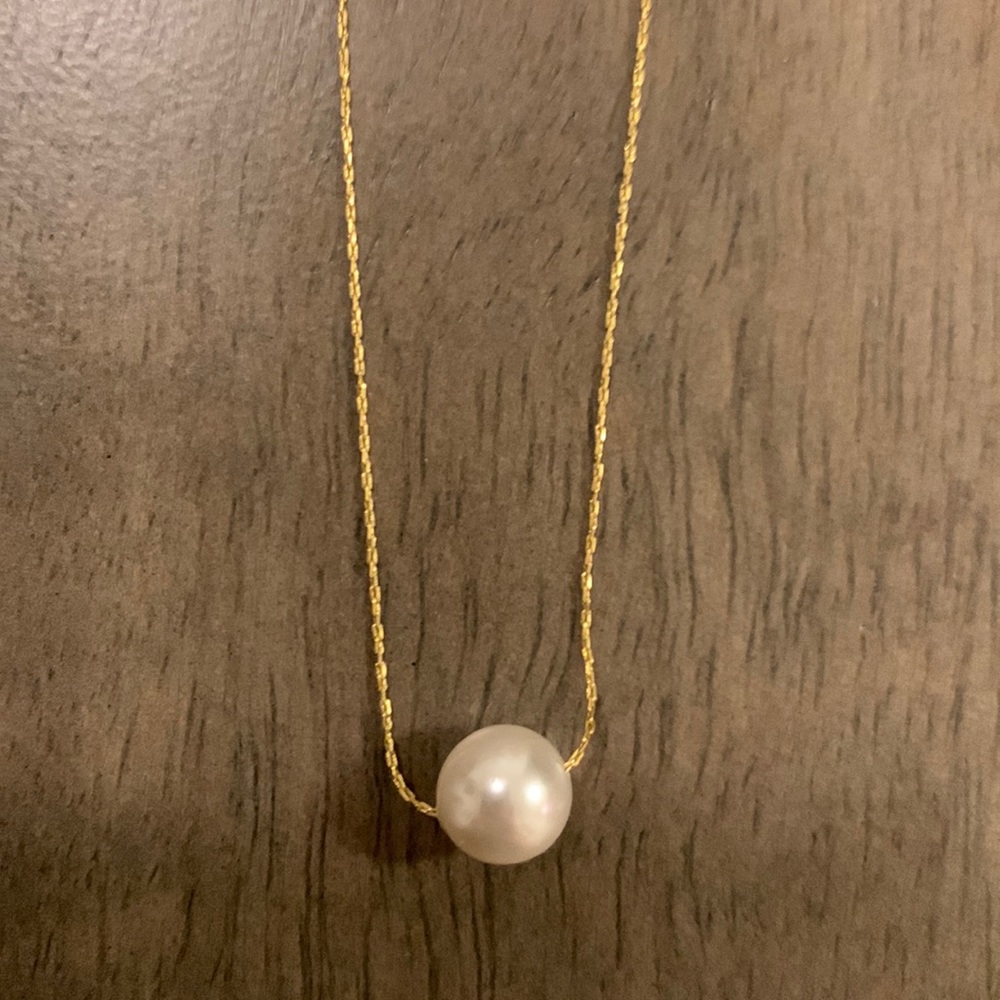 Vintage Faux Pearl Slide Necklace